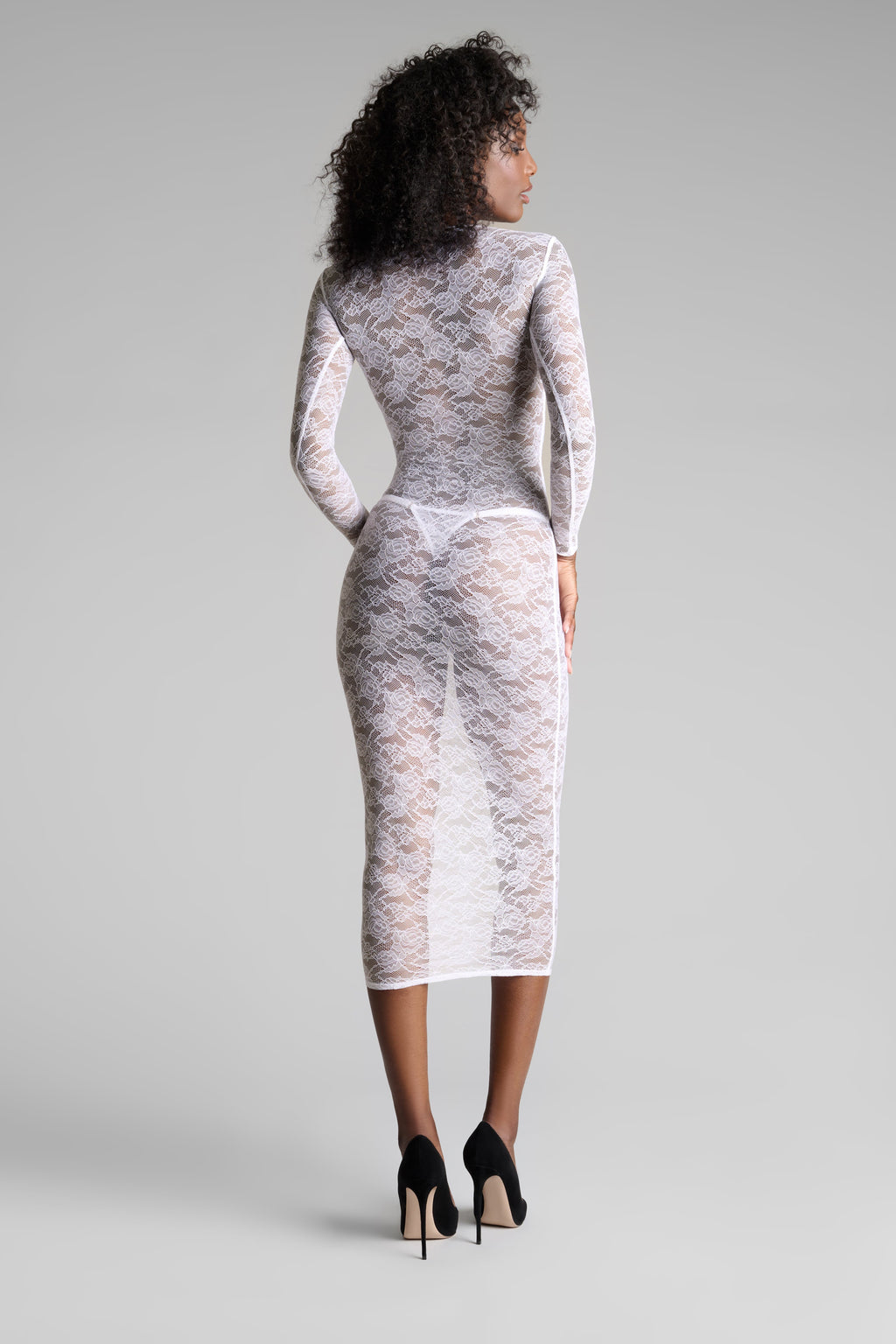 Robe midi manches longues - Flashback