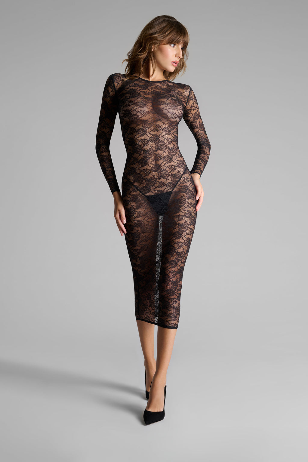 Robe midi manches longues - Flashback