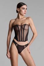 Corset bustier porte-jarretelles - L'Amoureuse