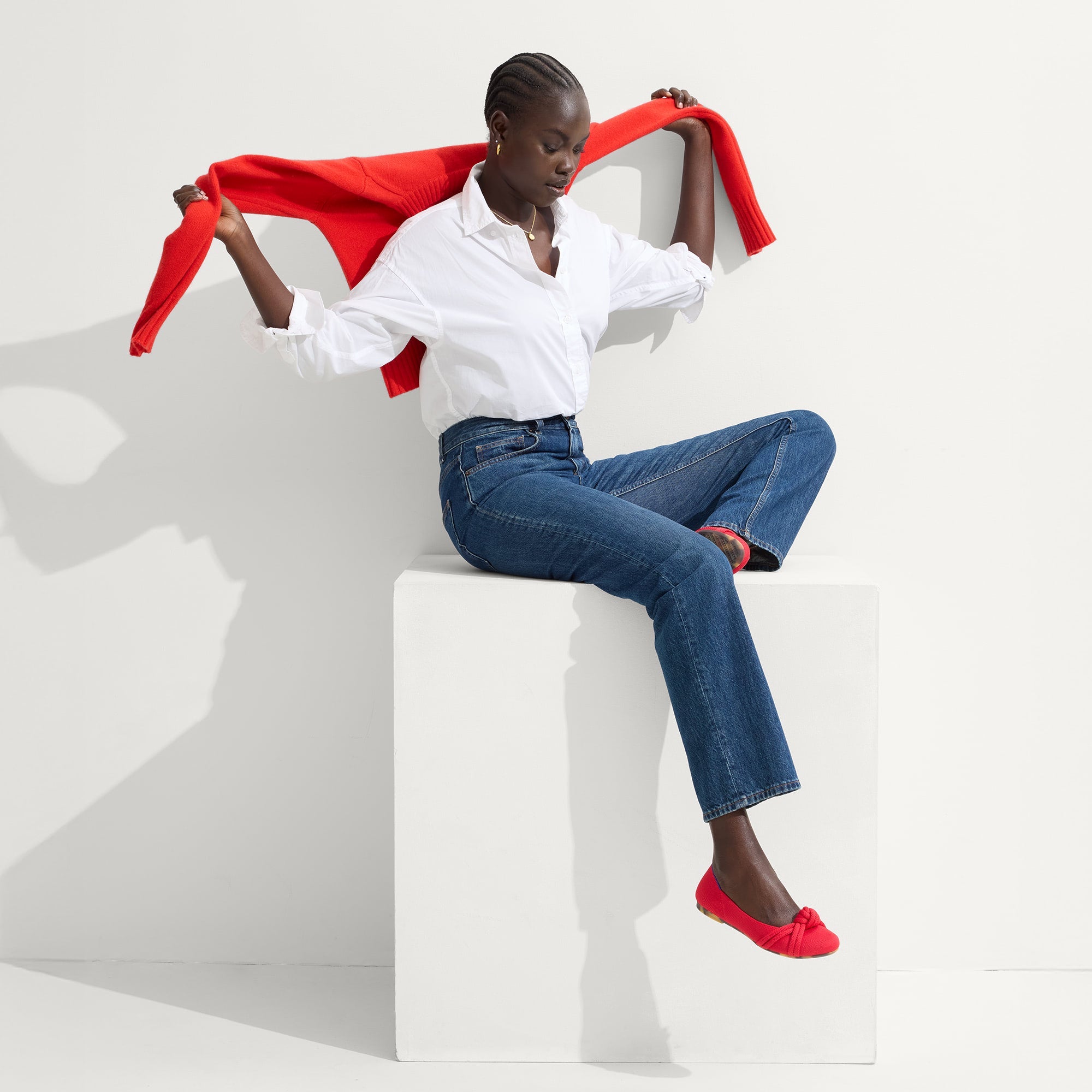 The Knot Ballet Flat - Lollipop Red