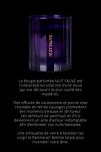 Bougie d'ambiance notes Chyprées - Nuit Fauve
