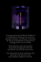 Bougie d'ambiance notes Métalliques - Scène de Crime