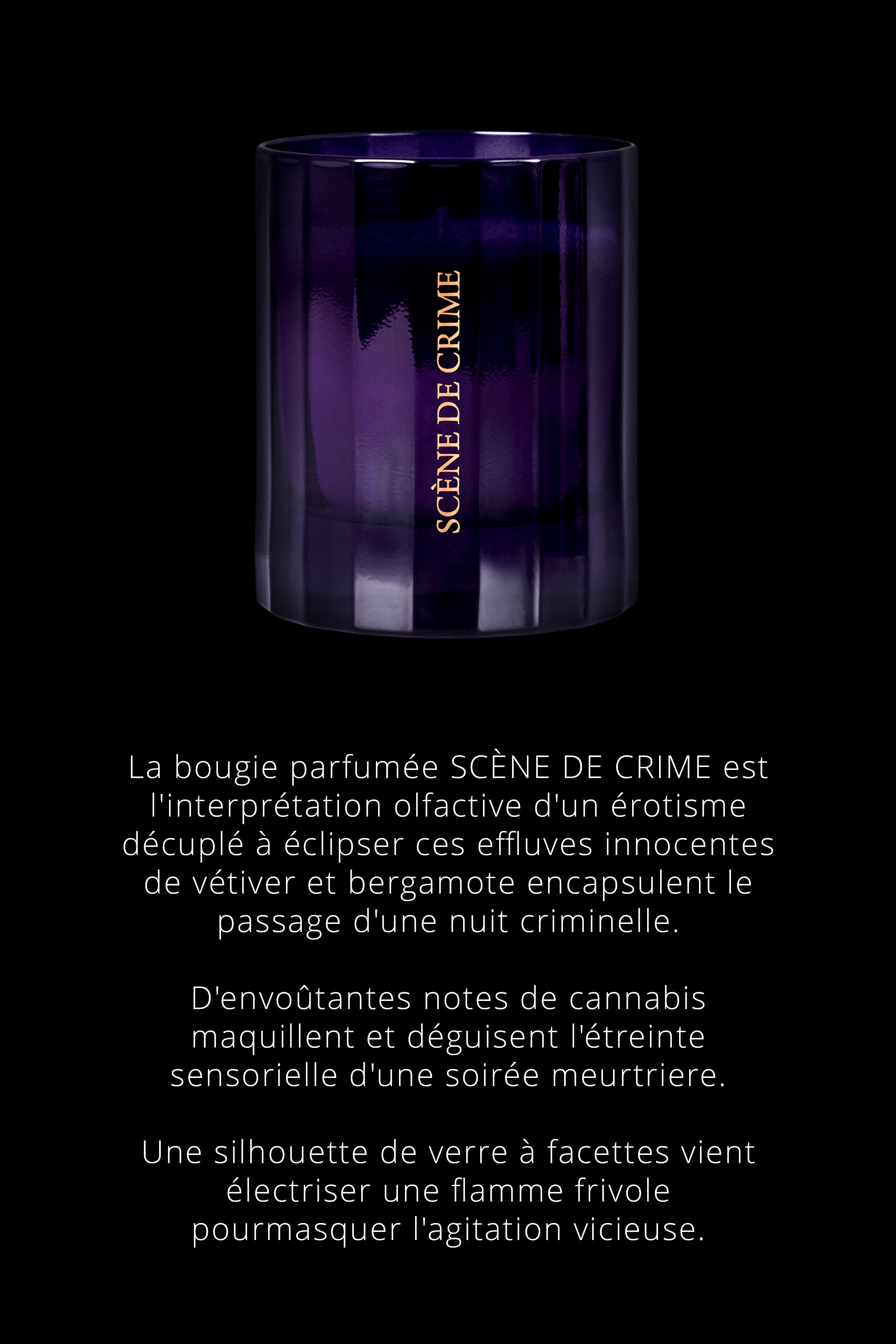 Bougie d'ambiance notes Métalliques - Scène de Crime