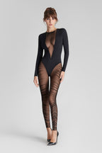 Catsuit manches longues - Nuit Fauve