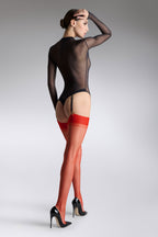 Bas nylon 15D - Rouge - Legwear