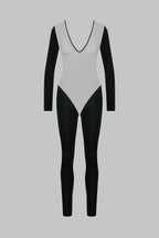 Catsuit manches longues dos transparent - Pure Tentation