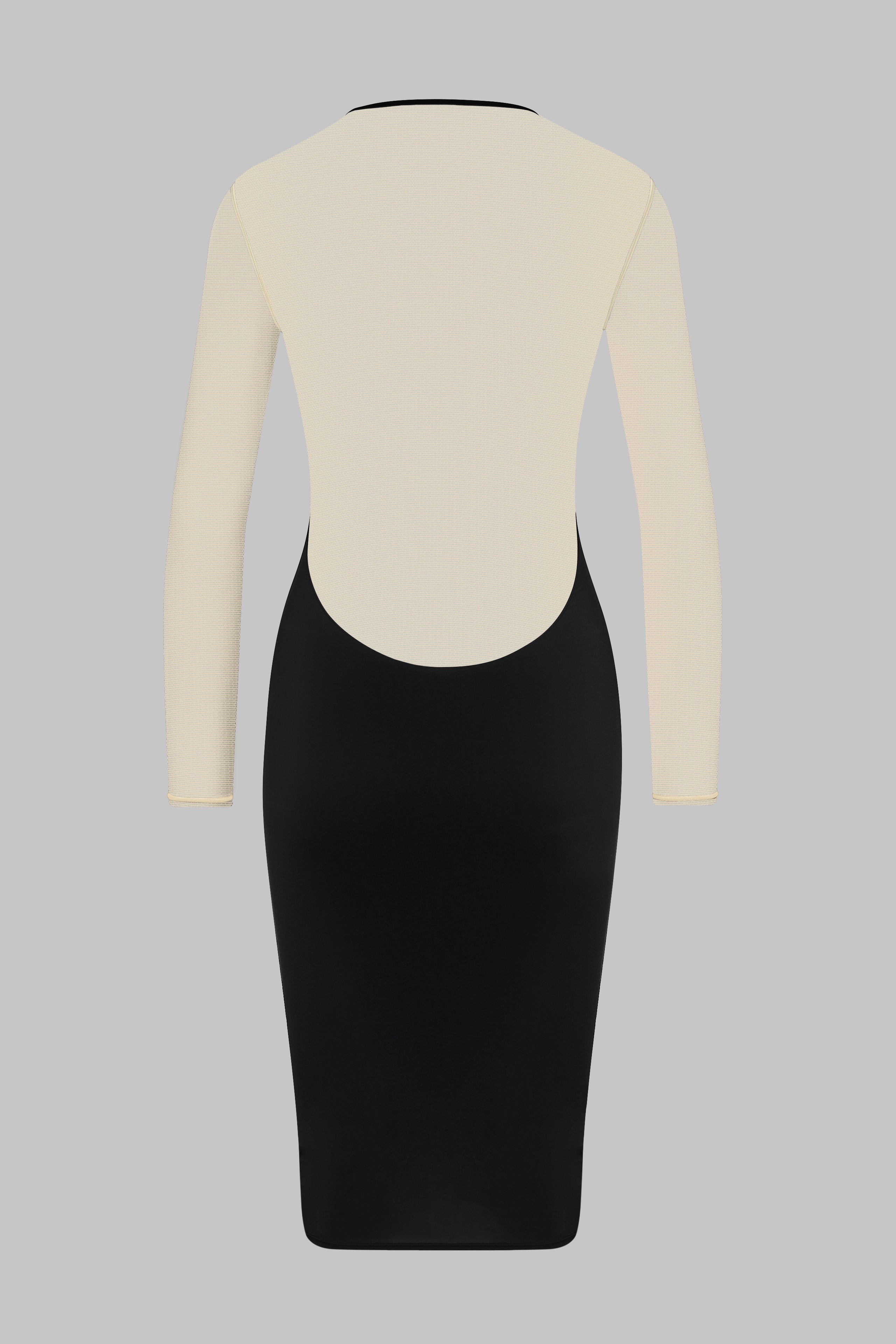 Robe midi manches longues col V - Pure Tentation