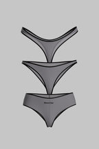 Set de 3 Bas Gris Foncé - La Parisienne