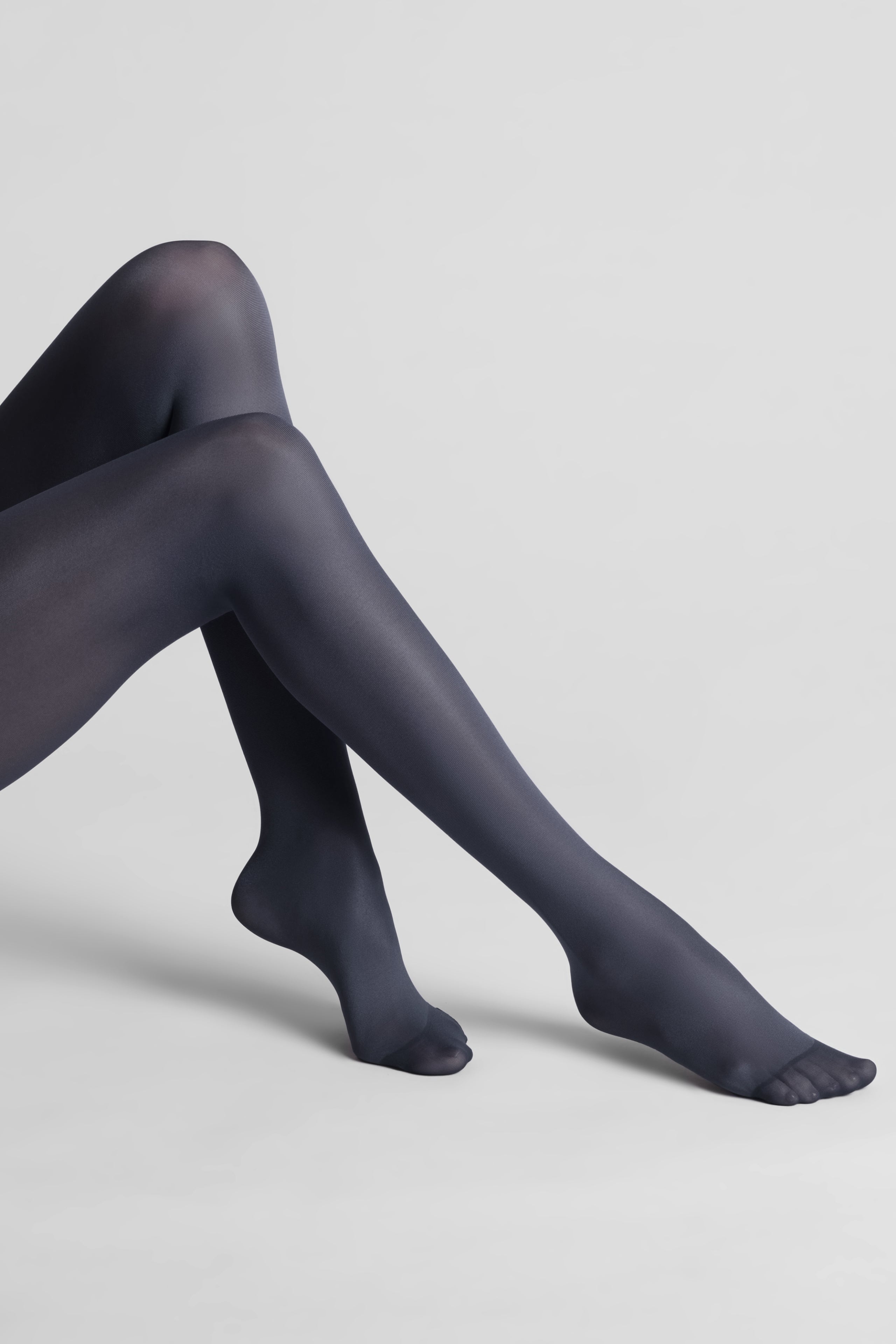 Bas Coupés Roulés 40D - Gris - LEGWEAR