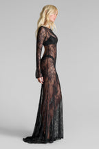 030 Robe longue dentelle dos nu - Le Vestiaire