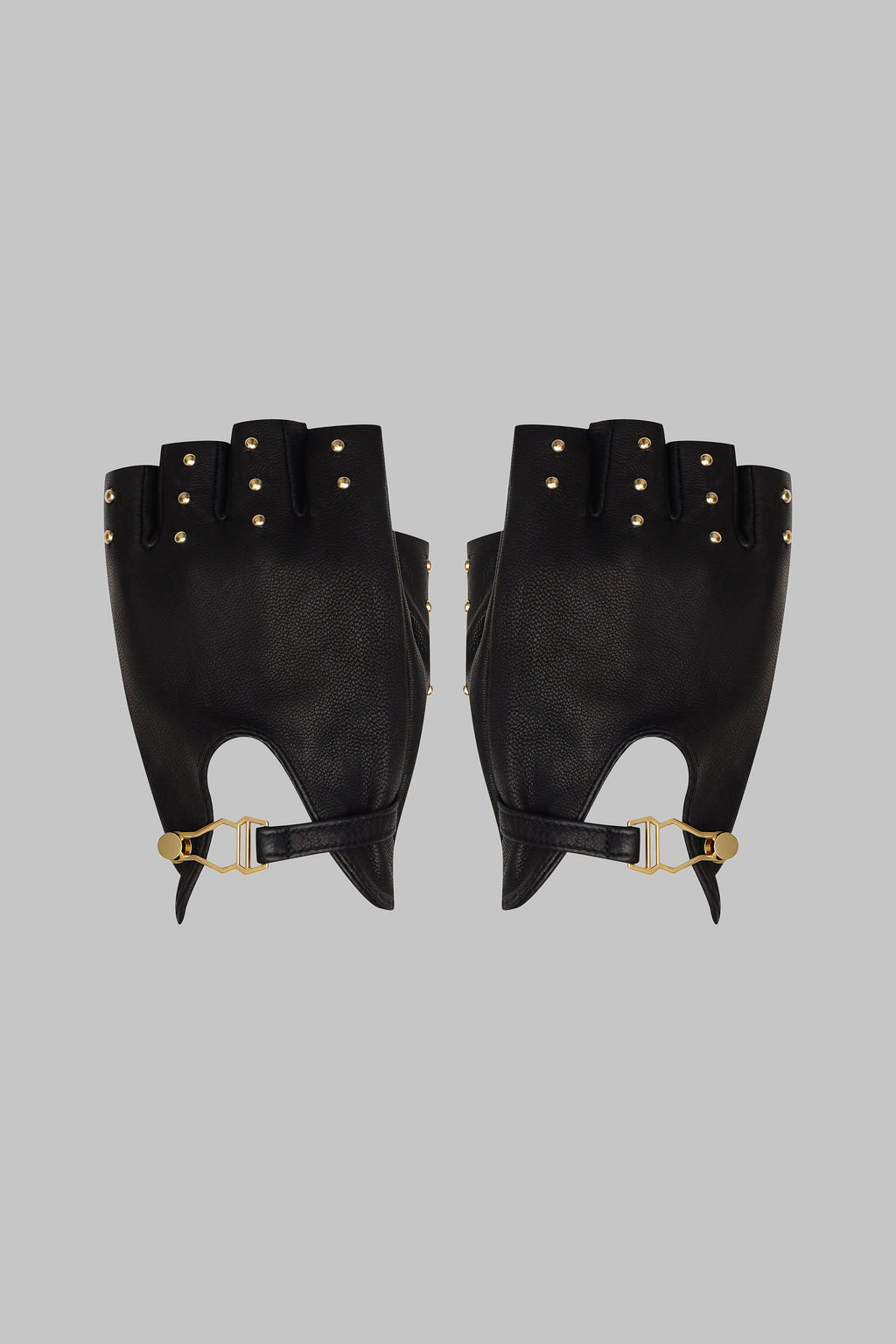 Mitaines cuir cloutées