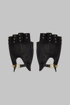 Mitaines cuir cloutées