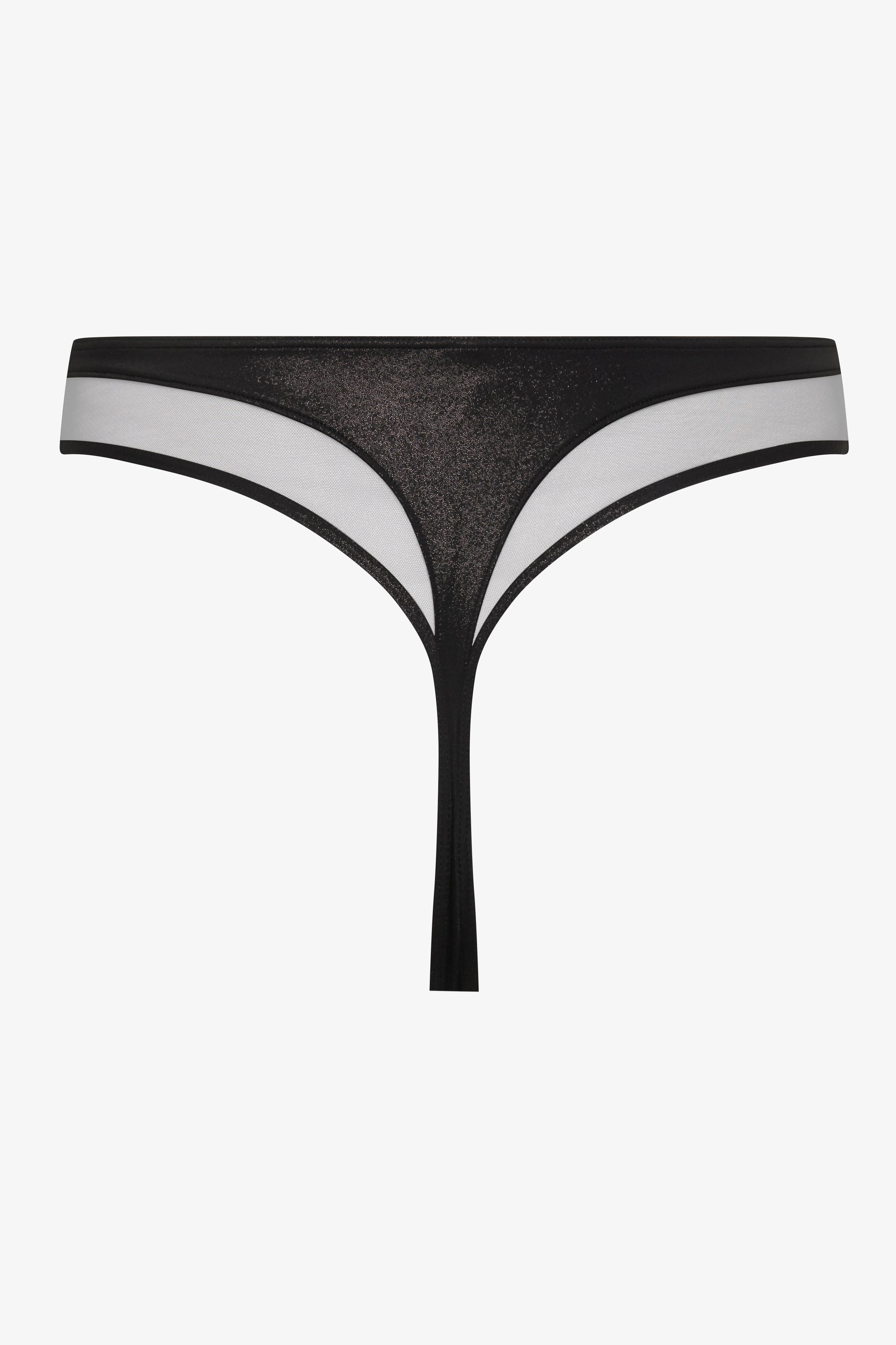 Maillot de bain tanga taille haute - Minuit