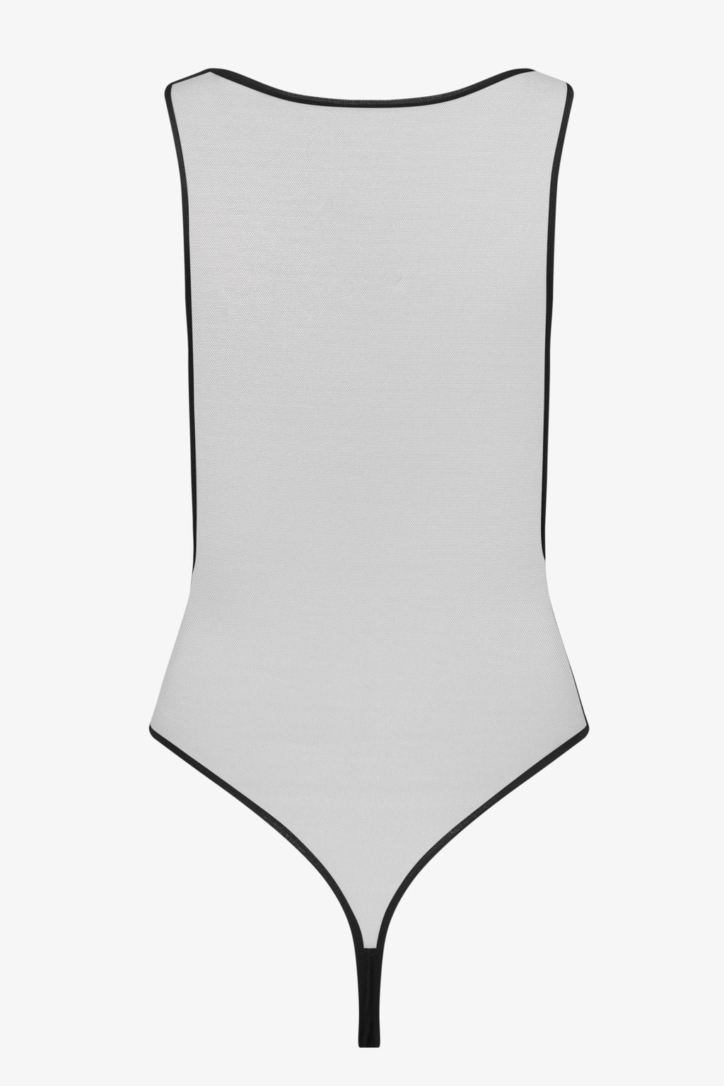 Maillot de bain une pièce col V transparent - Minuit
