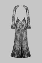 030 Robe longue dentelle dos nu - Le Vestiaire