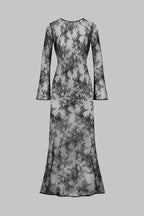030 Robe longue dentelle dos nu - Le Vestiaire