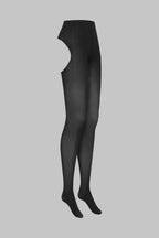 Collant Dos Ouvert 70D - Noir - Scandale x Maison Close - LEGWEAR