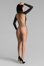 Robe manches longues dos transparent - Pure Tentation