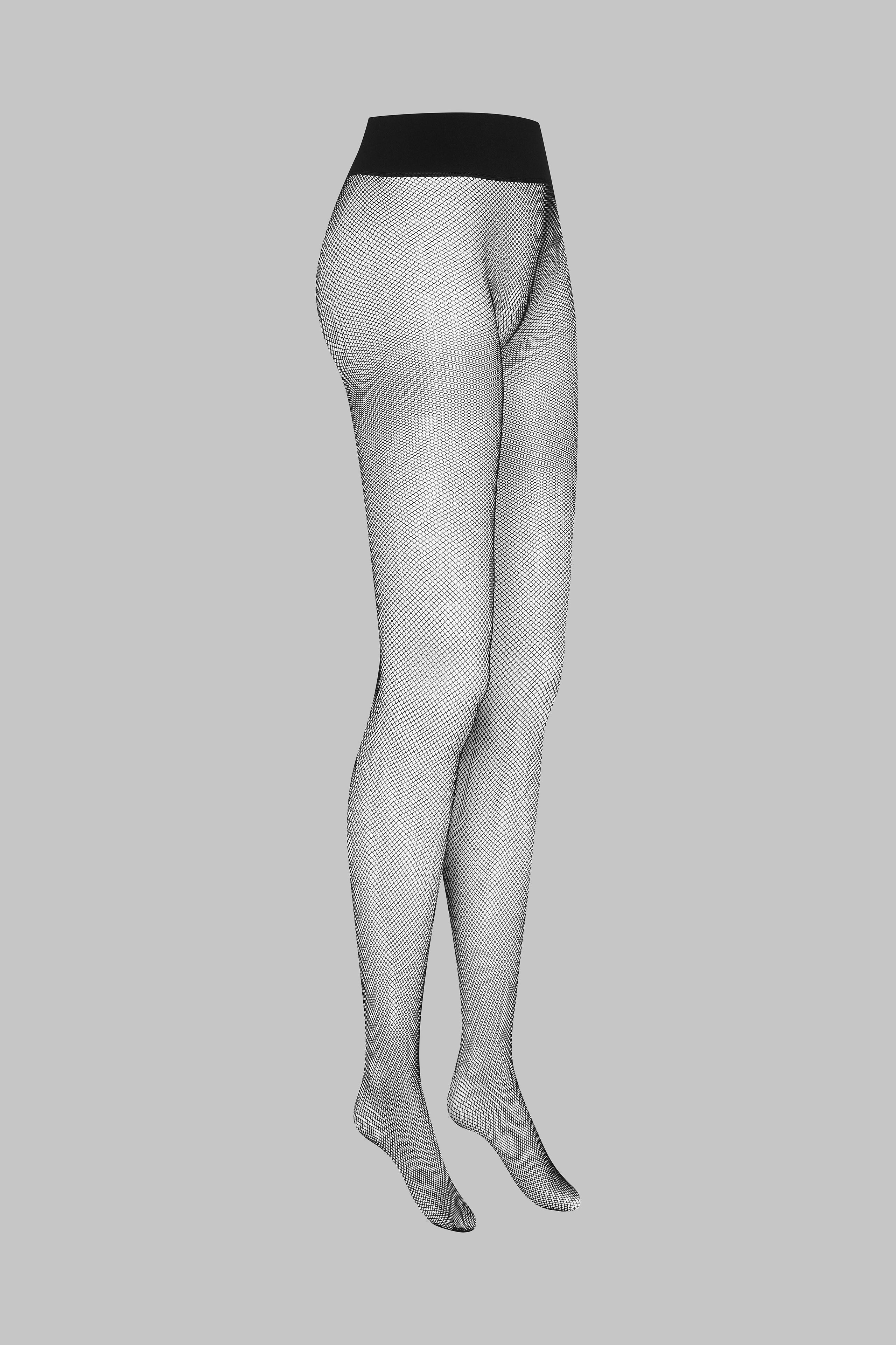 Collant Seamless Résille - Noir - Scandale x Maison Close - LEGWEAR