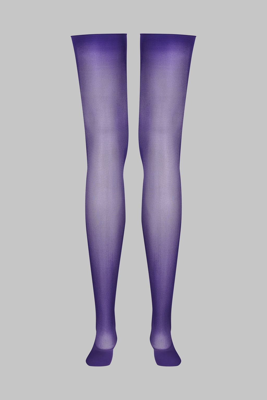 Bas coupés roulés 40D - Violet - Legwear