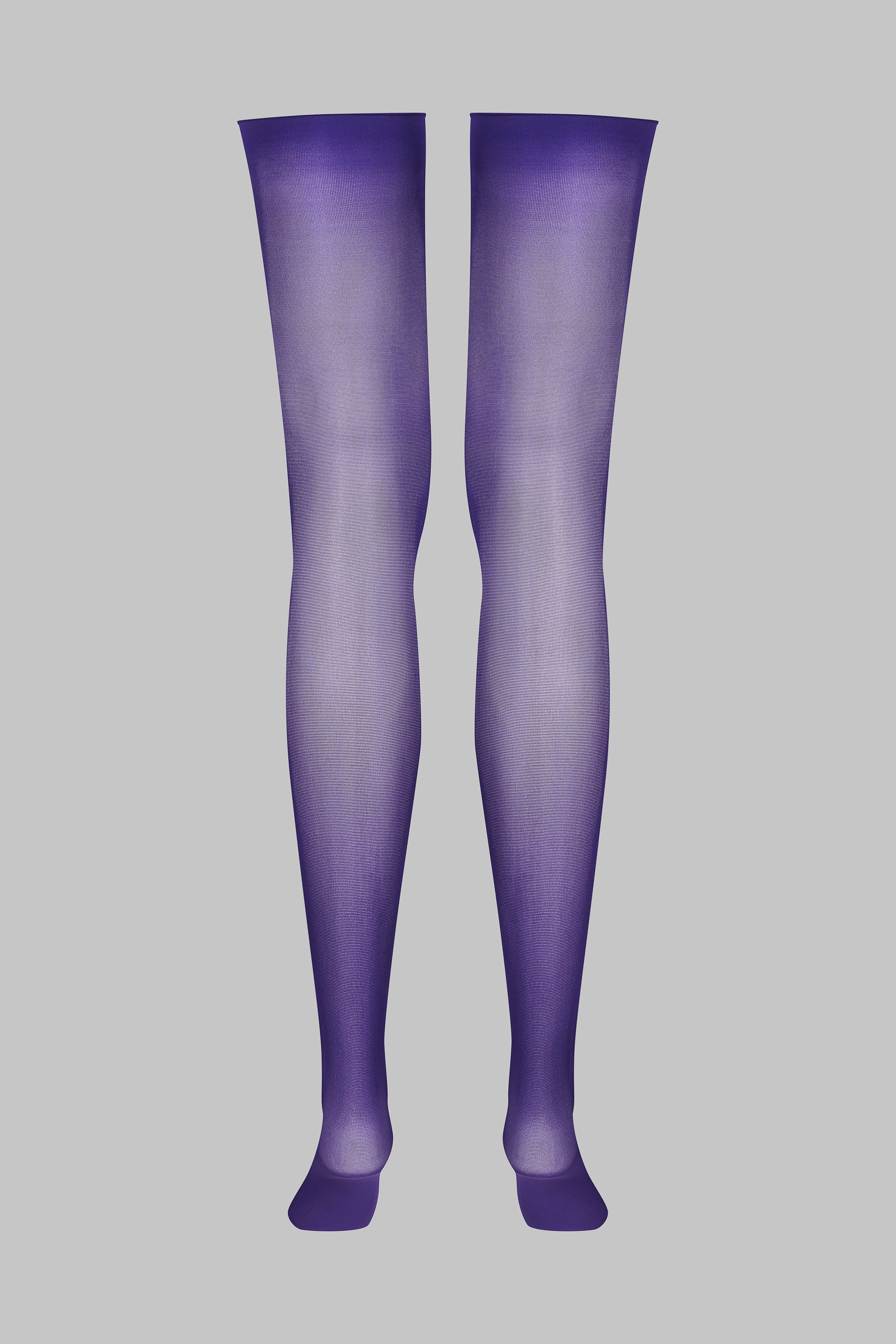 Bas coupés roulés 40D - Violet - Legwear