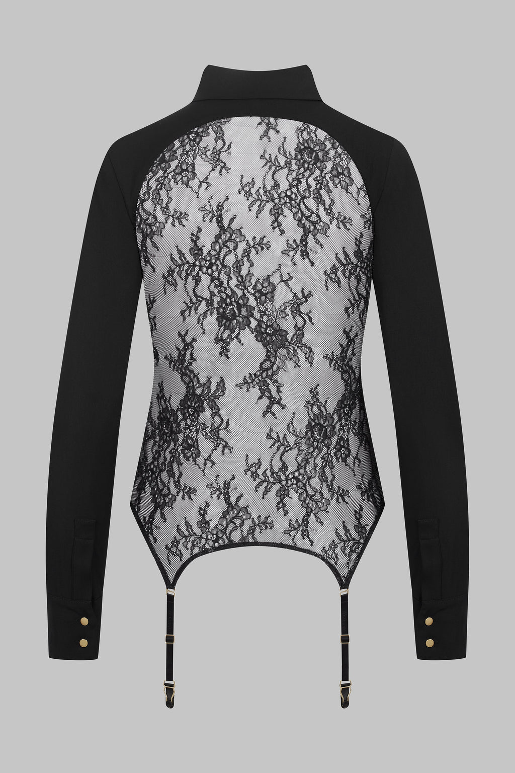 032 Chemise porte-jarretelles dos dentelle - Le Vestiaire