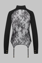 032 Chemise porte-jarretelles dos dentelle - Le Vestiaire